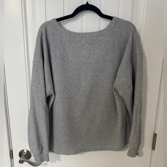 Aerie Waffle Henley Sweatshirt - Picture 5 of 5